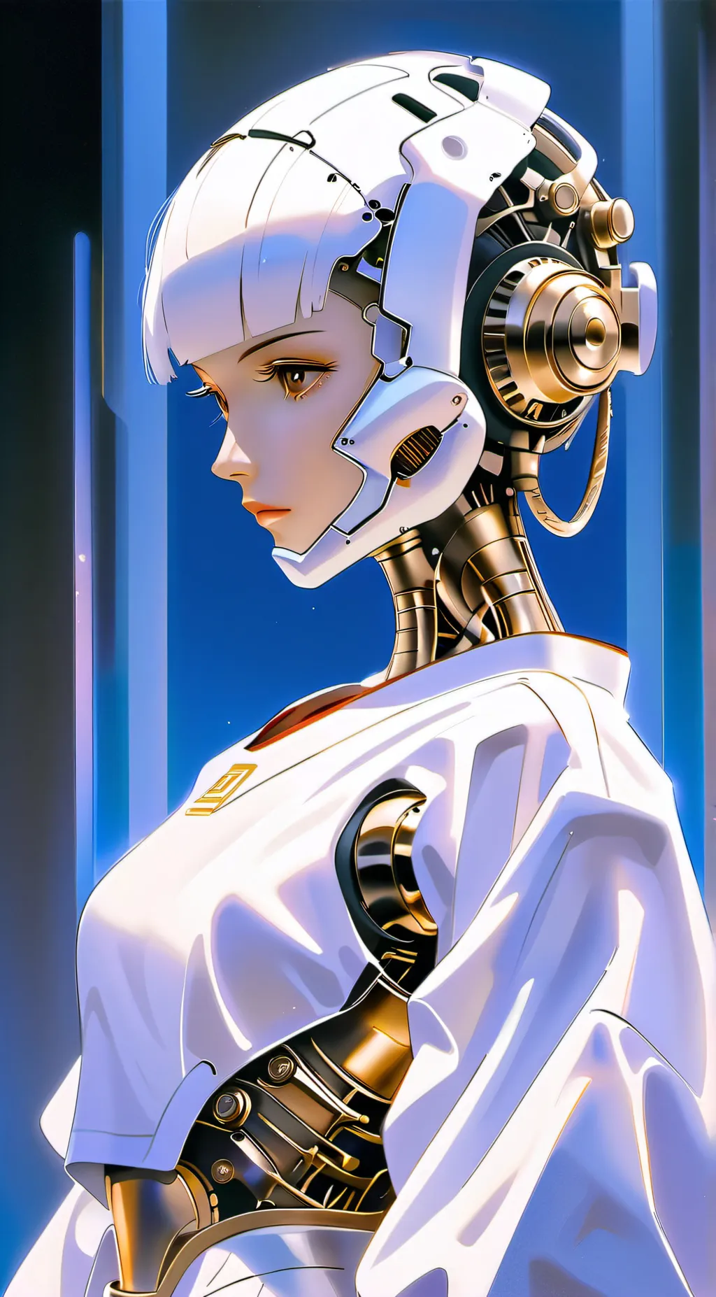 ai character: robot girl background