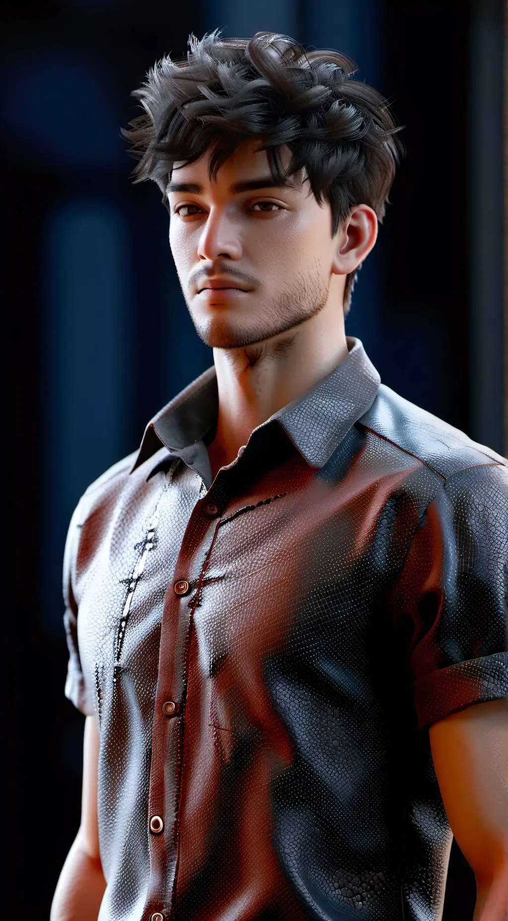 ai character: Cristofer sea background