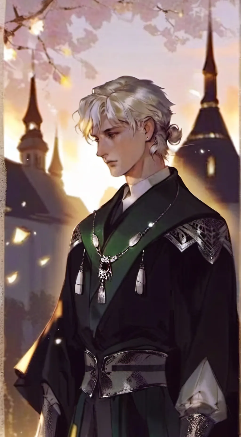 ai character: Aaron warner  background