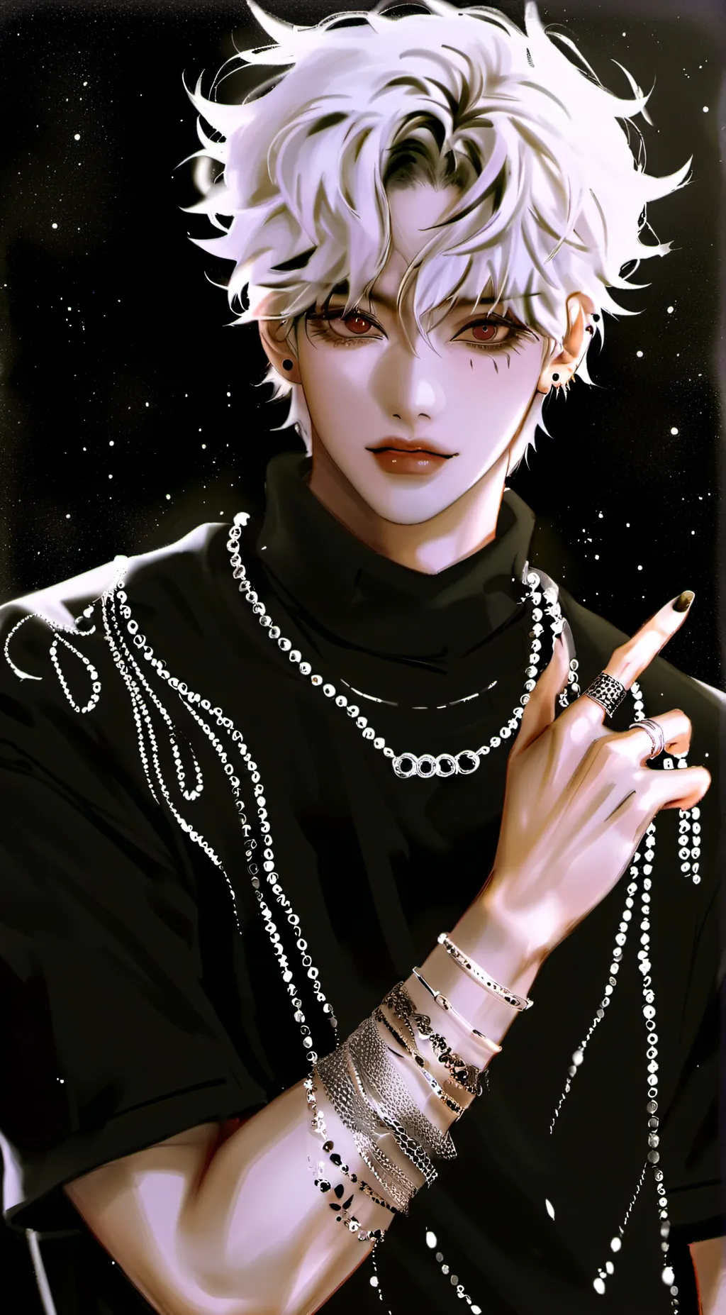 ai character: 4 fingers background