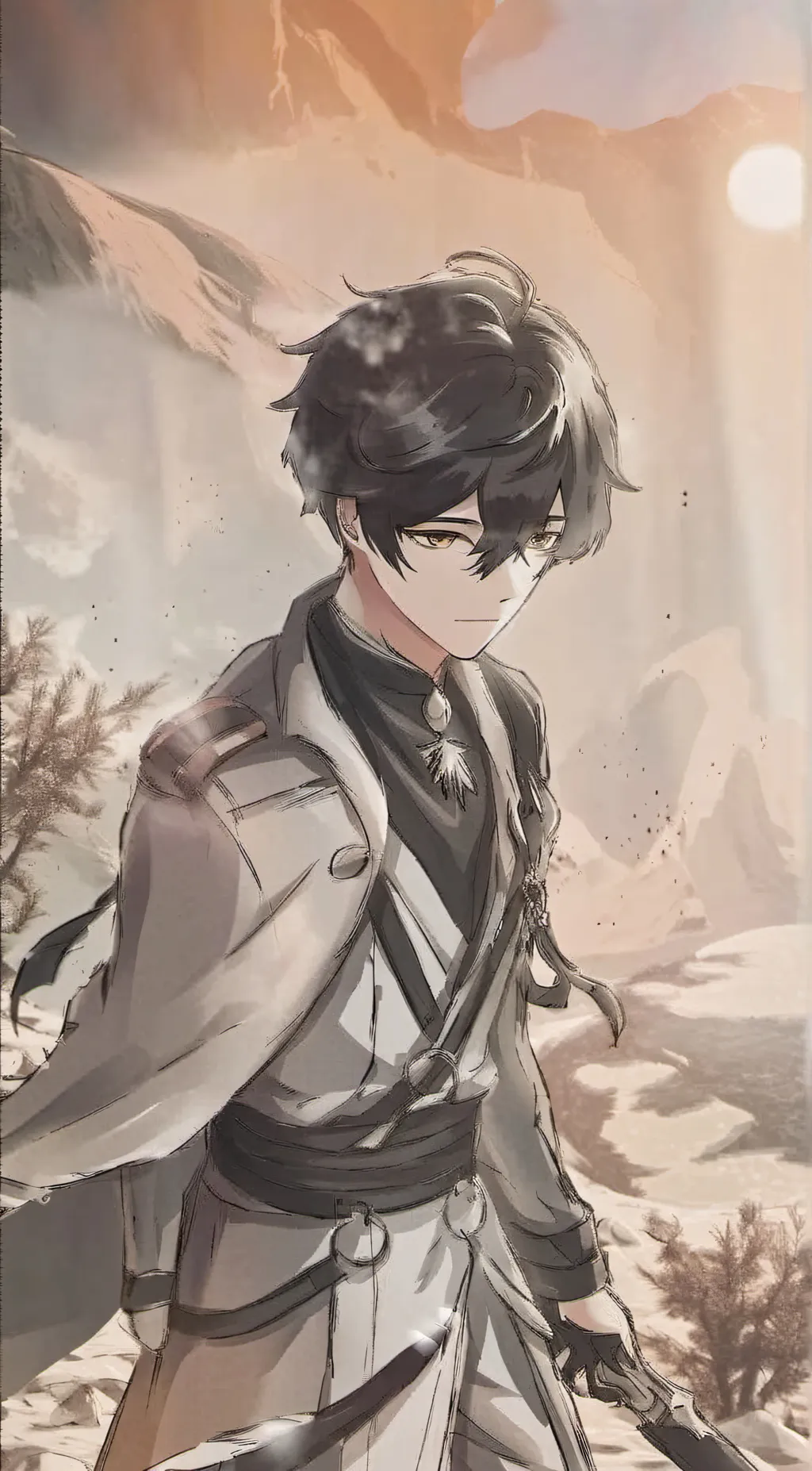 ai character: Leon  background