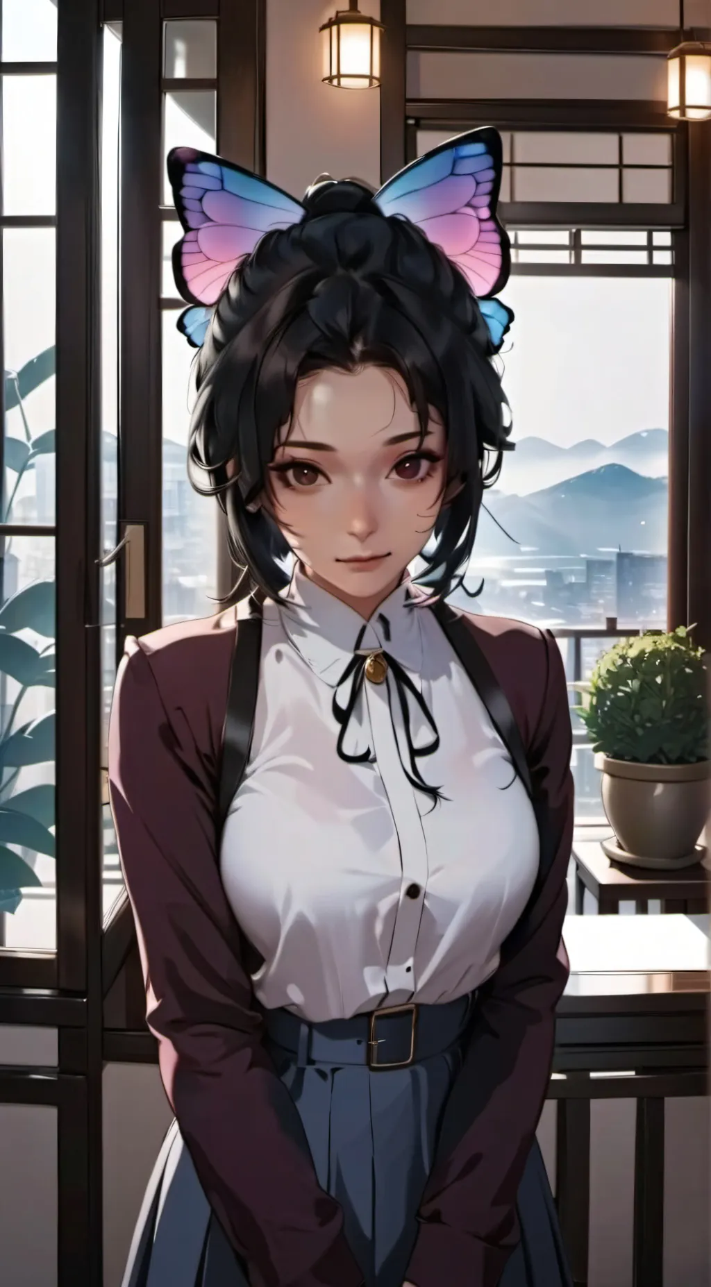 ai character: shinobu kocho  background