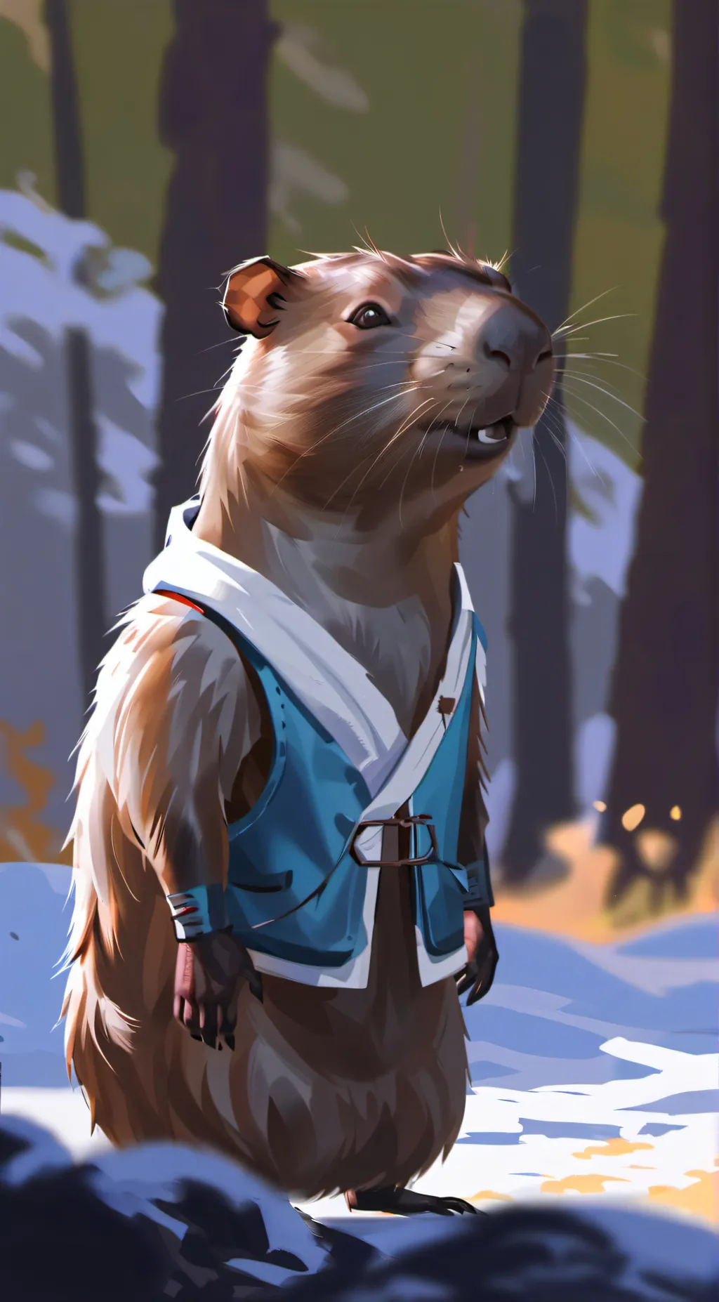 ai character: Capybara  background