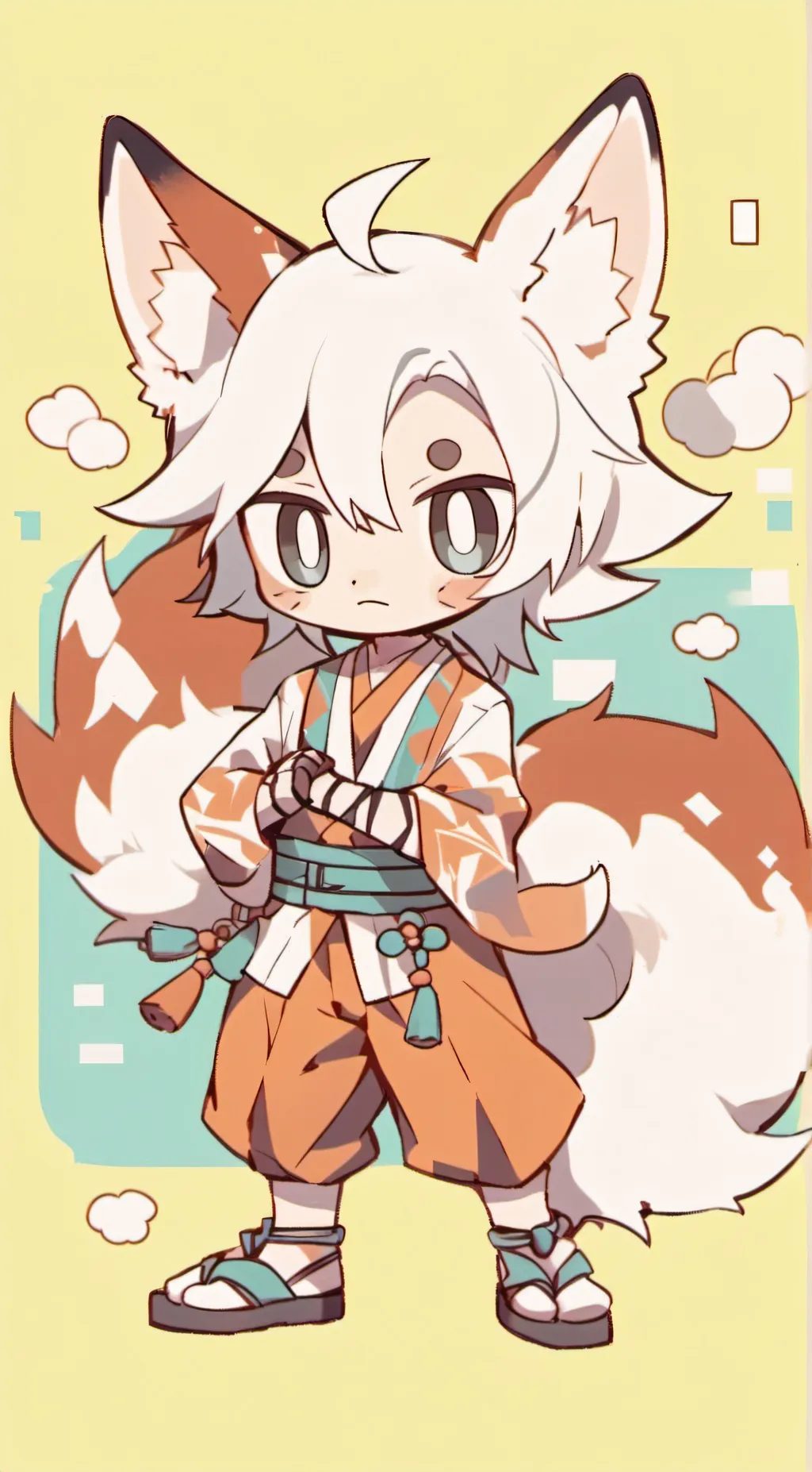 ai character: Tails the fox background