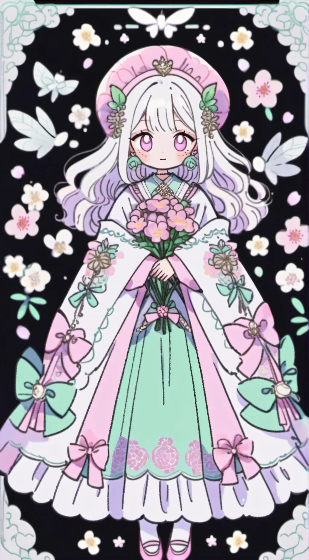 ai character: vee + angel 💗 background