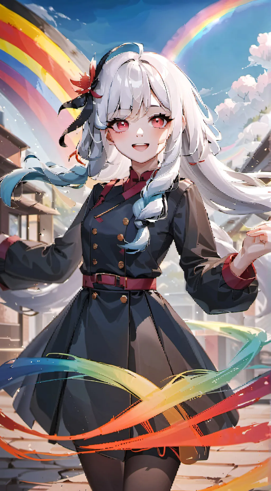 ai character: rainbow🌈 background