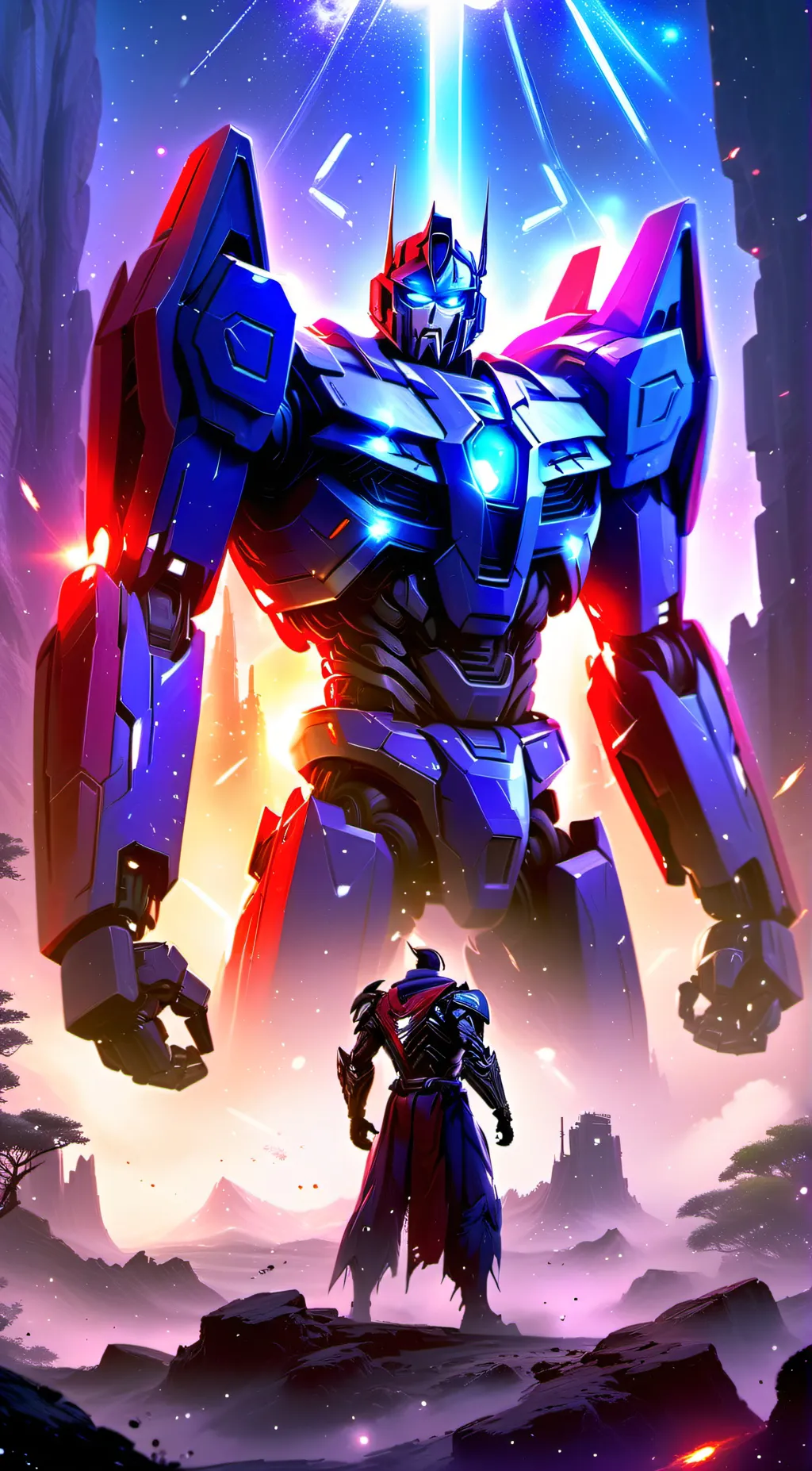 ai character: Transformers rotb background