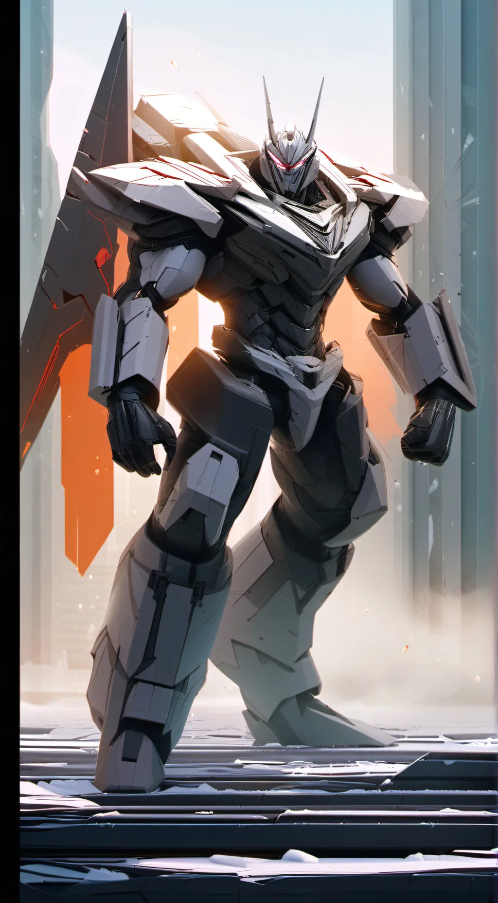 ai character: MegatronXshoclwave background