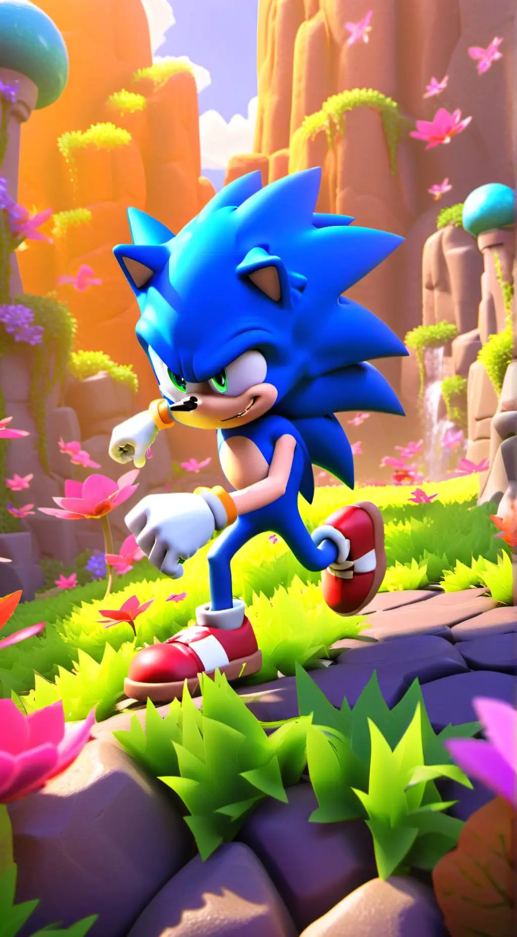 ai character: Sonic (Movie) background