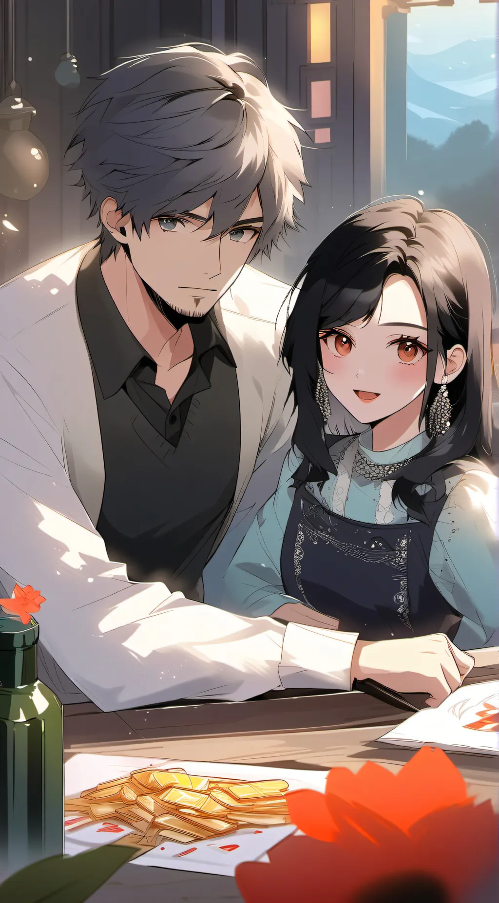 ai character: William Burgot  background