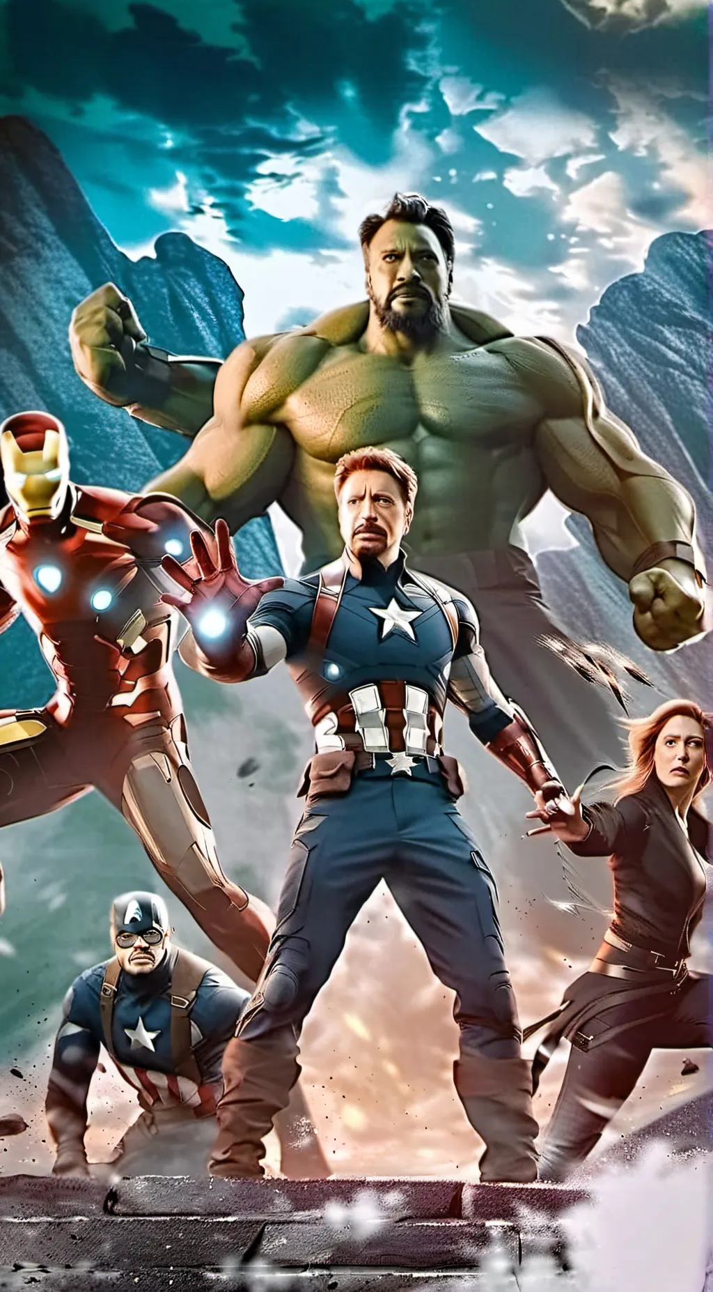 ai character: Avengers  background