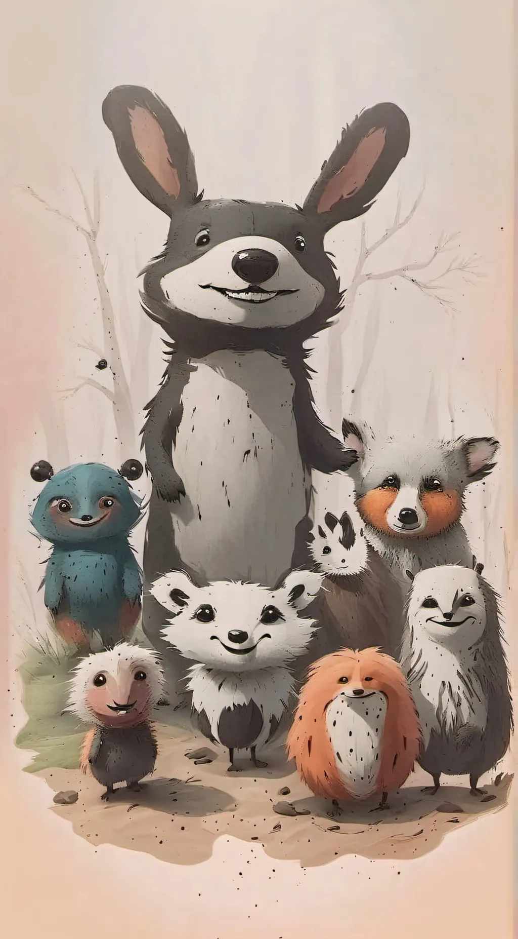 ai character: New critter  background