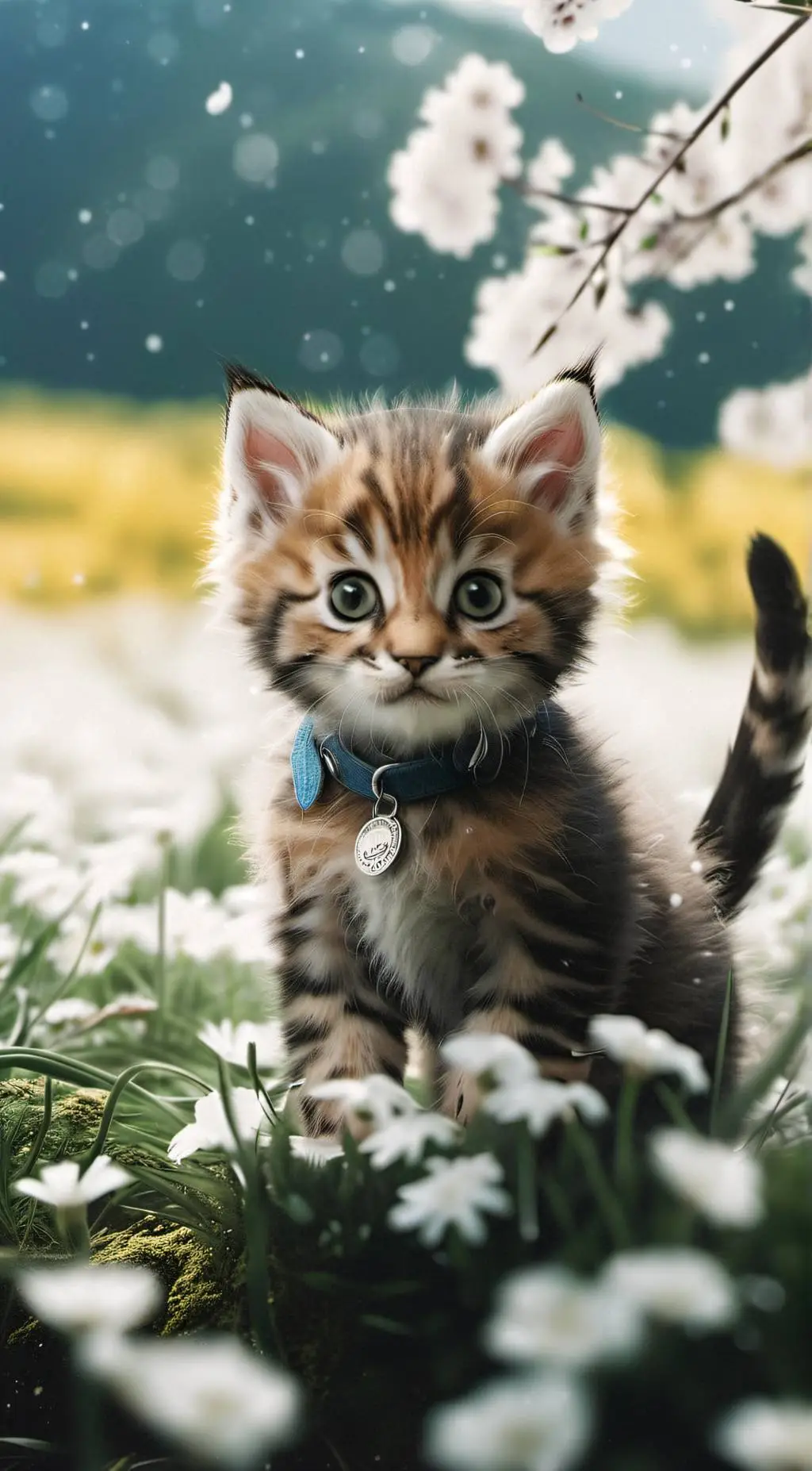 ai character: little baby kitten background