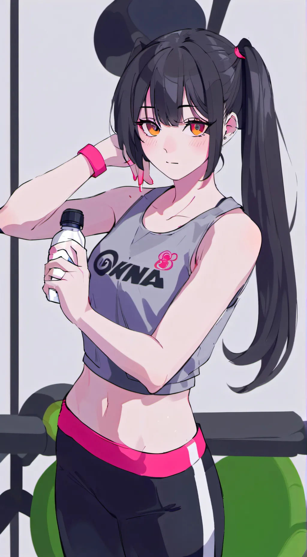 ai character: MHA in the gym background