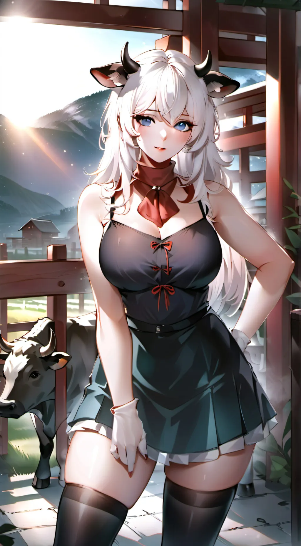 ai character: krova the cow background