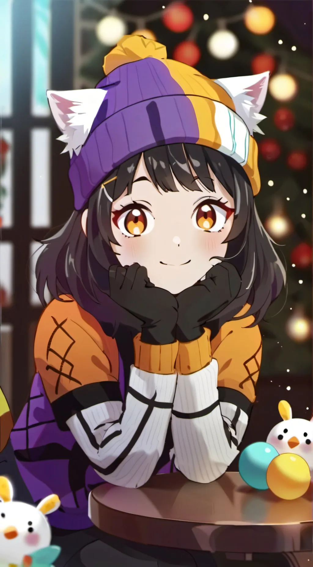 ai character: Beanie background