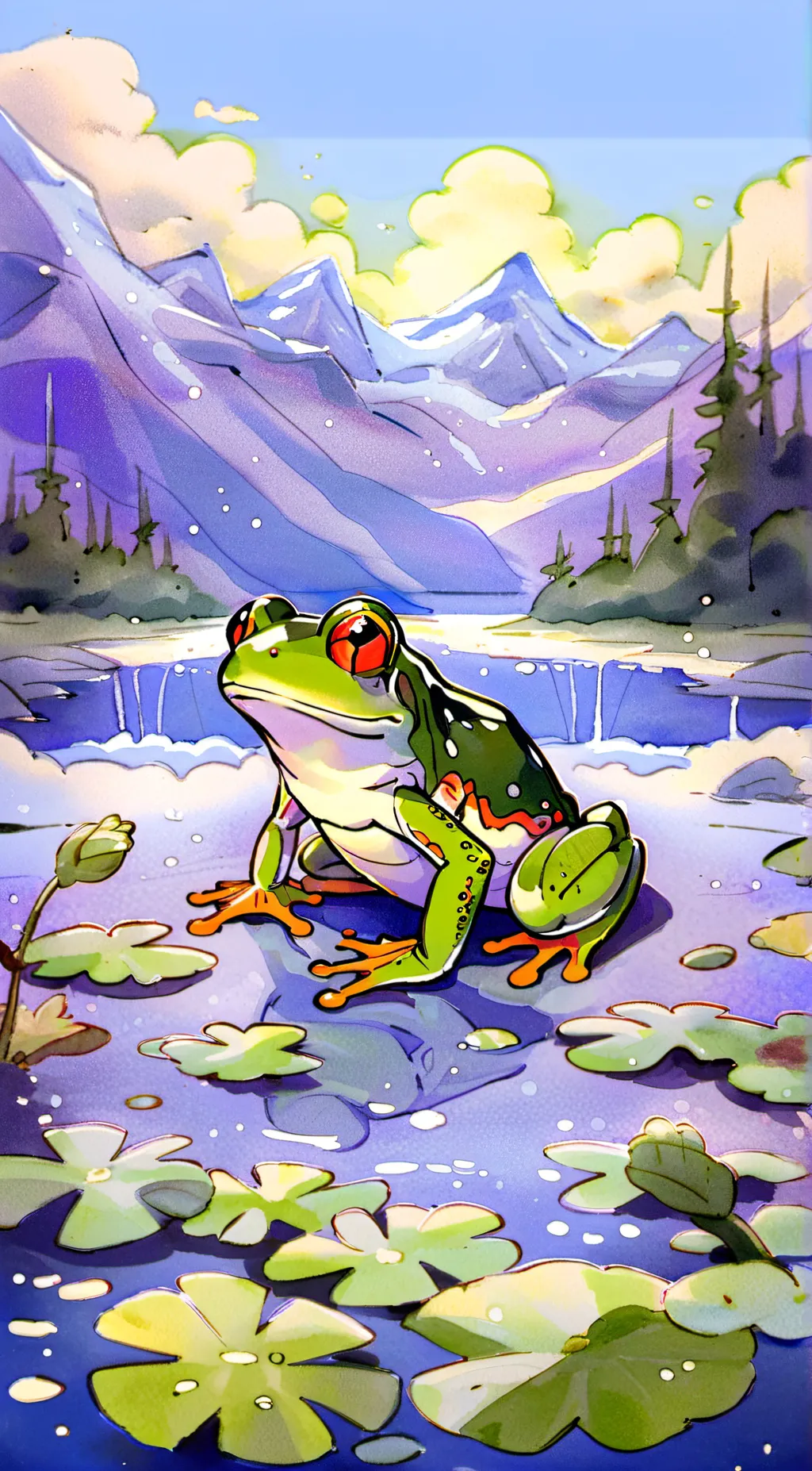 ai character: Frog of Wisdom  background