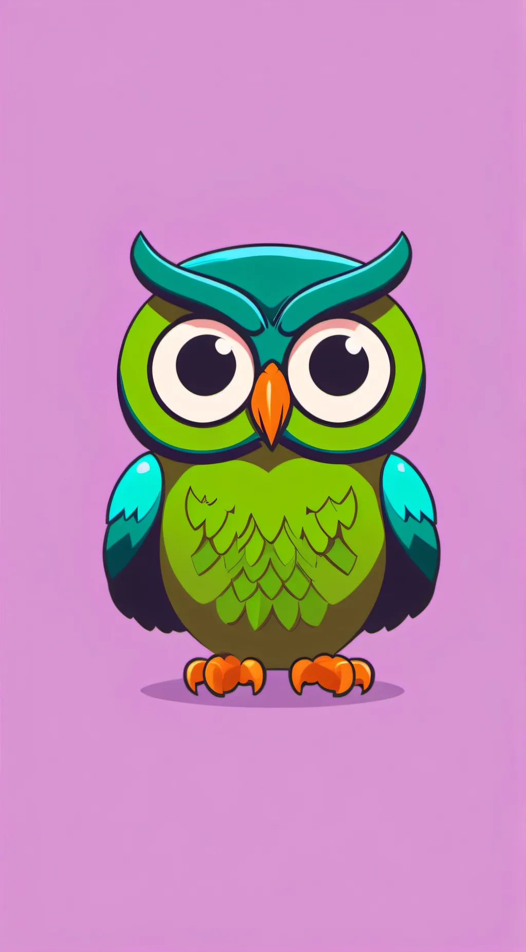 ai character: Duolingo🦉💚 background