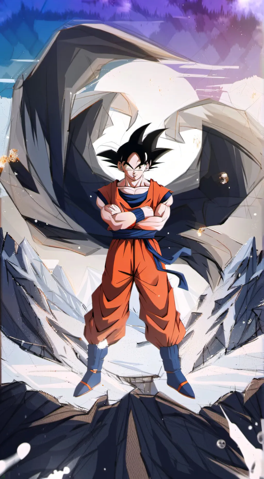 ai character: Goku but nice background