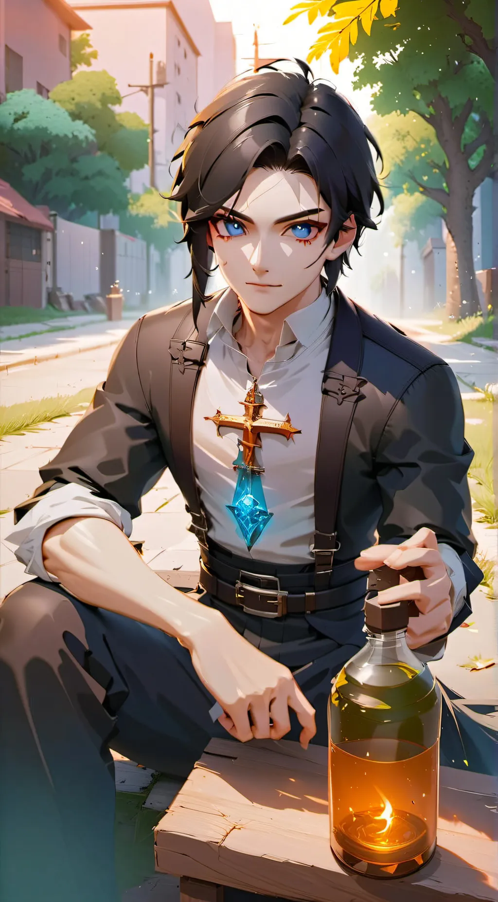 ai character: Hella  background