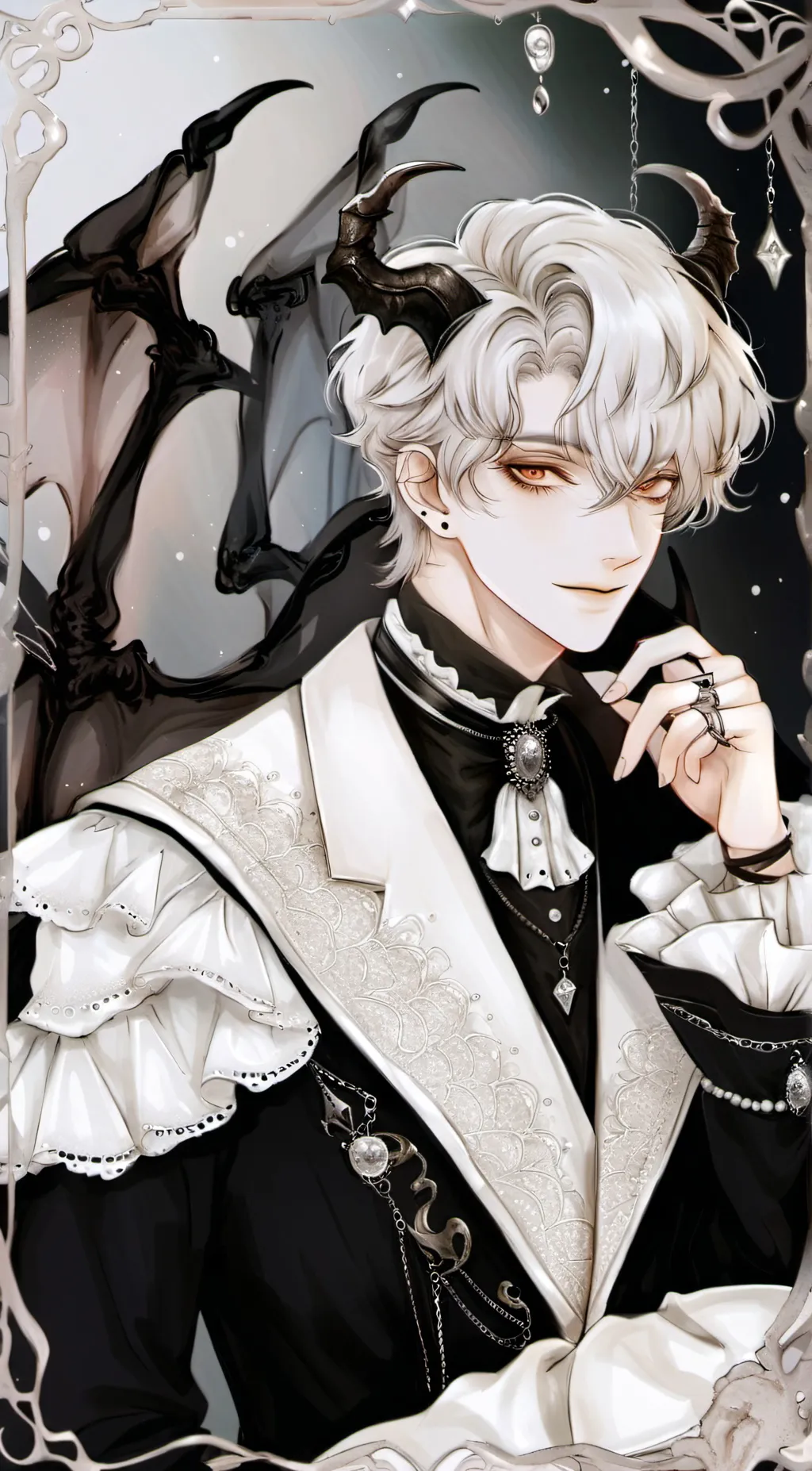 ai character: Snow  background