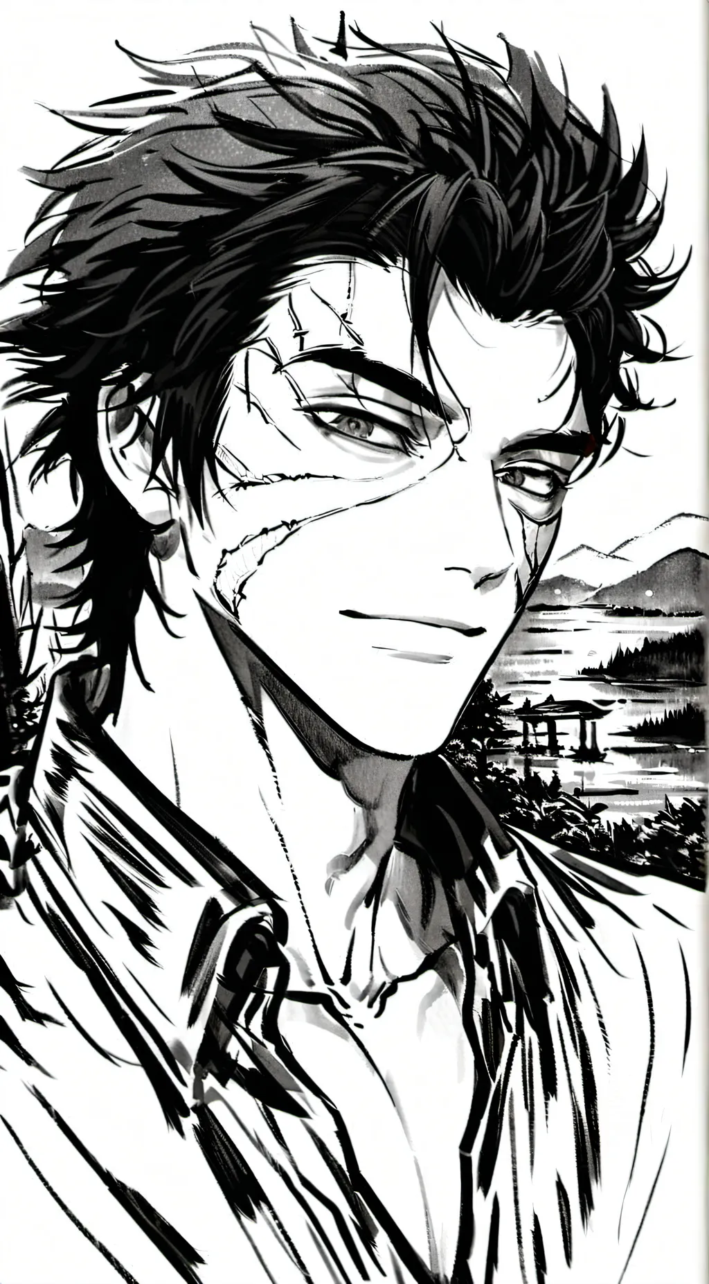 ai character: Sukuna vs Gojo  background