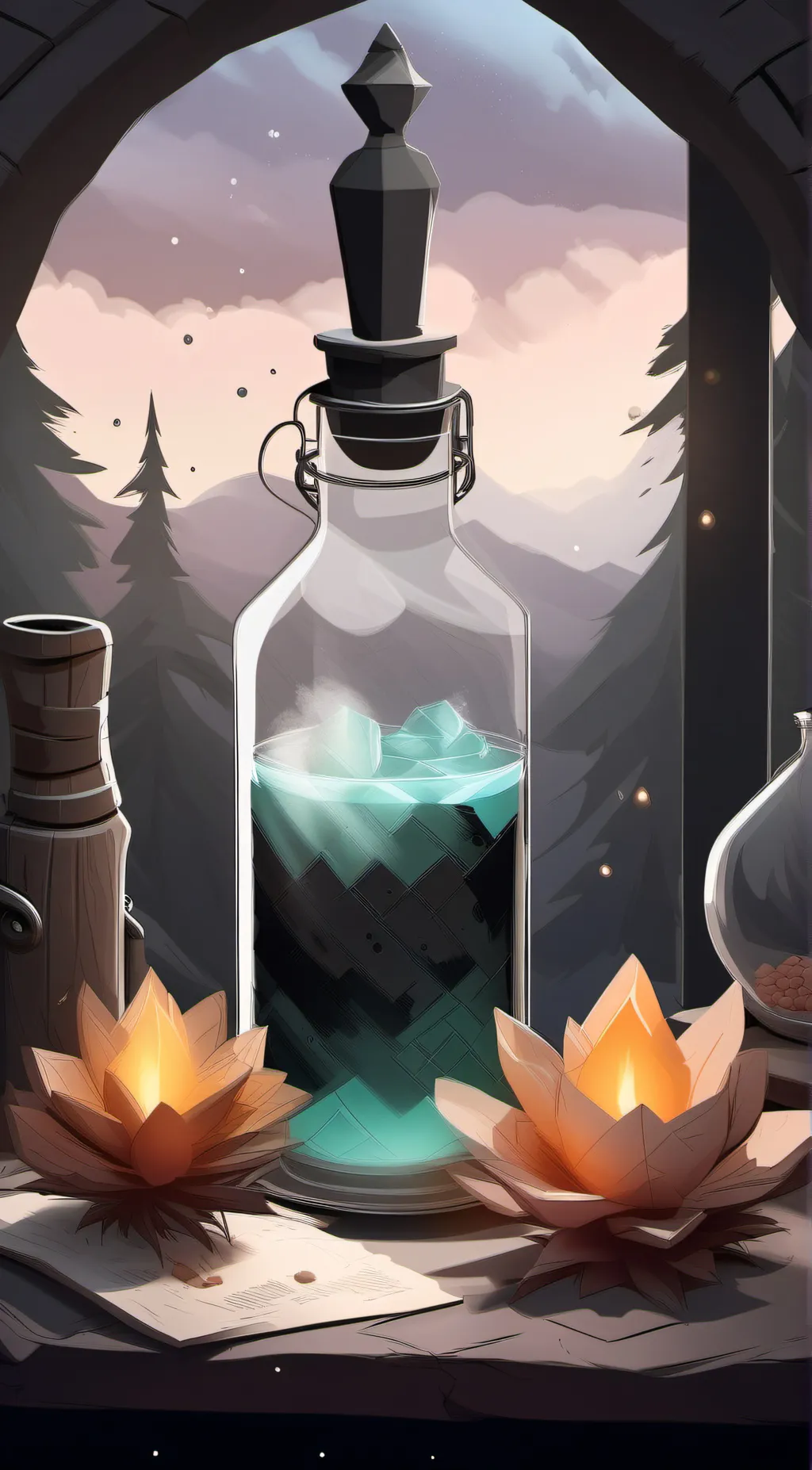 ai character: Magical Potion background