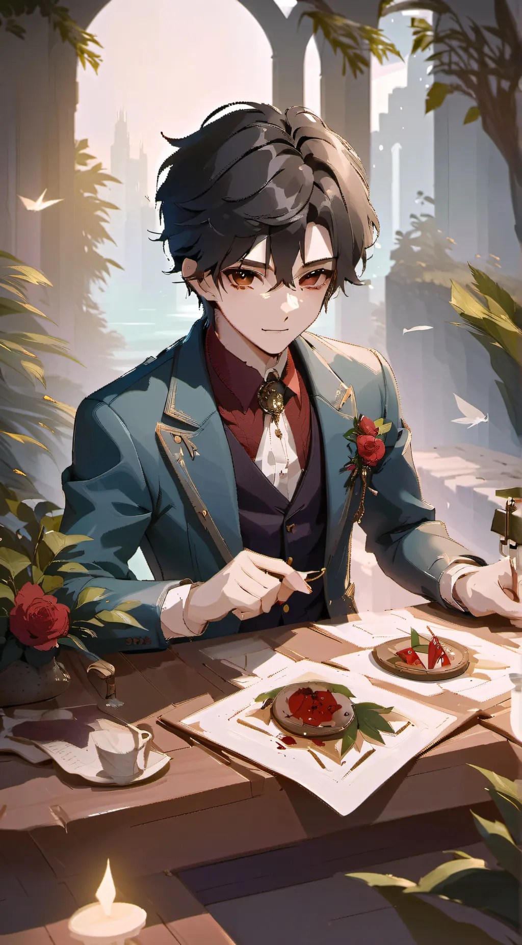 ai character: My Vampire Husband background