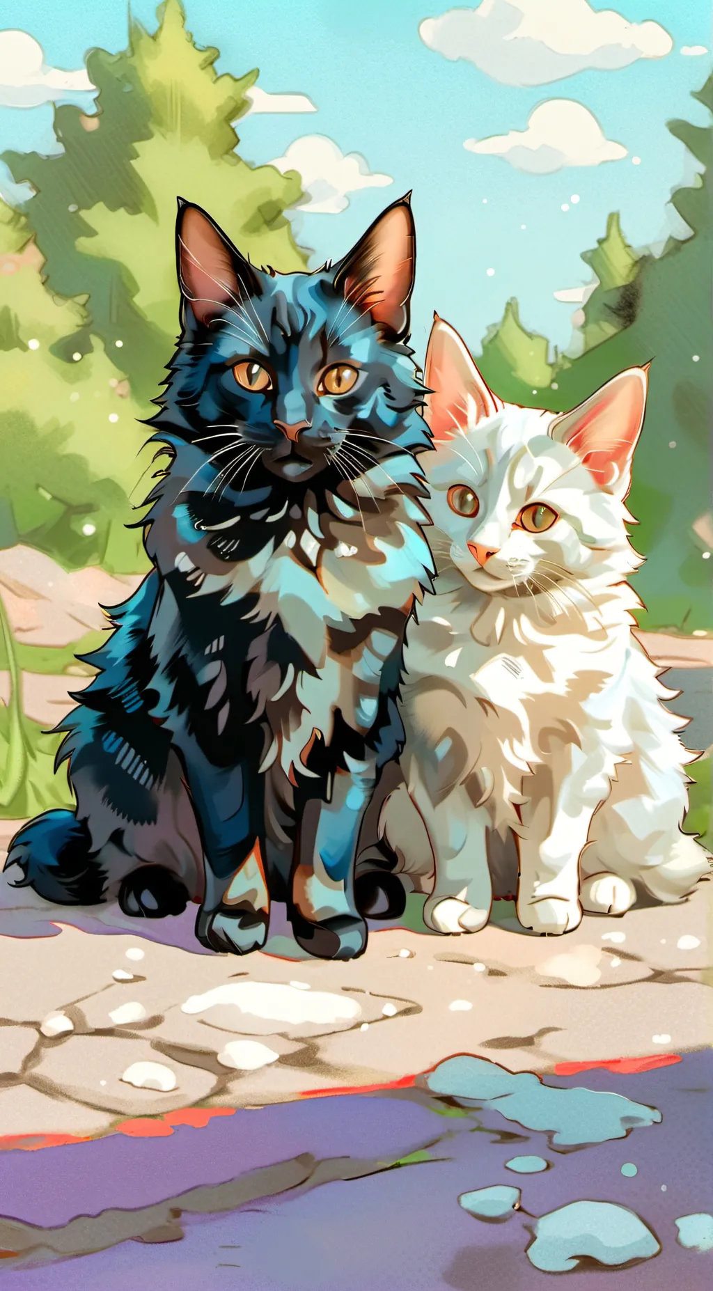 ai character: snowball and fluff background