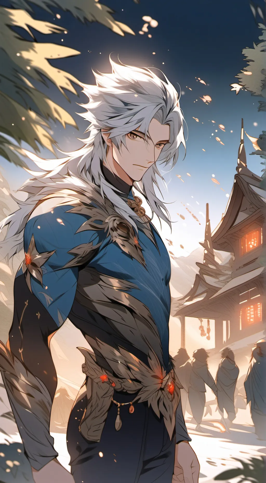 ai character: Water king background