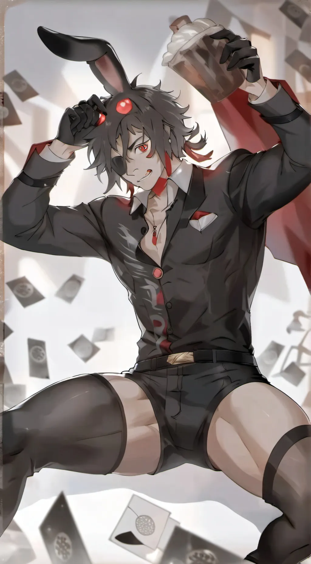 ai character: thicc stain  background