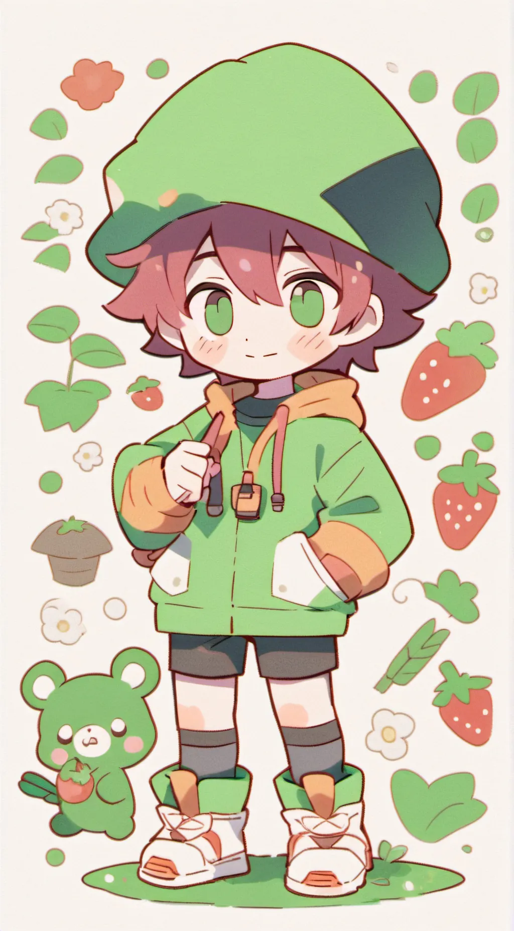 ai character: Albertsky Peachman background