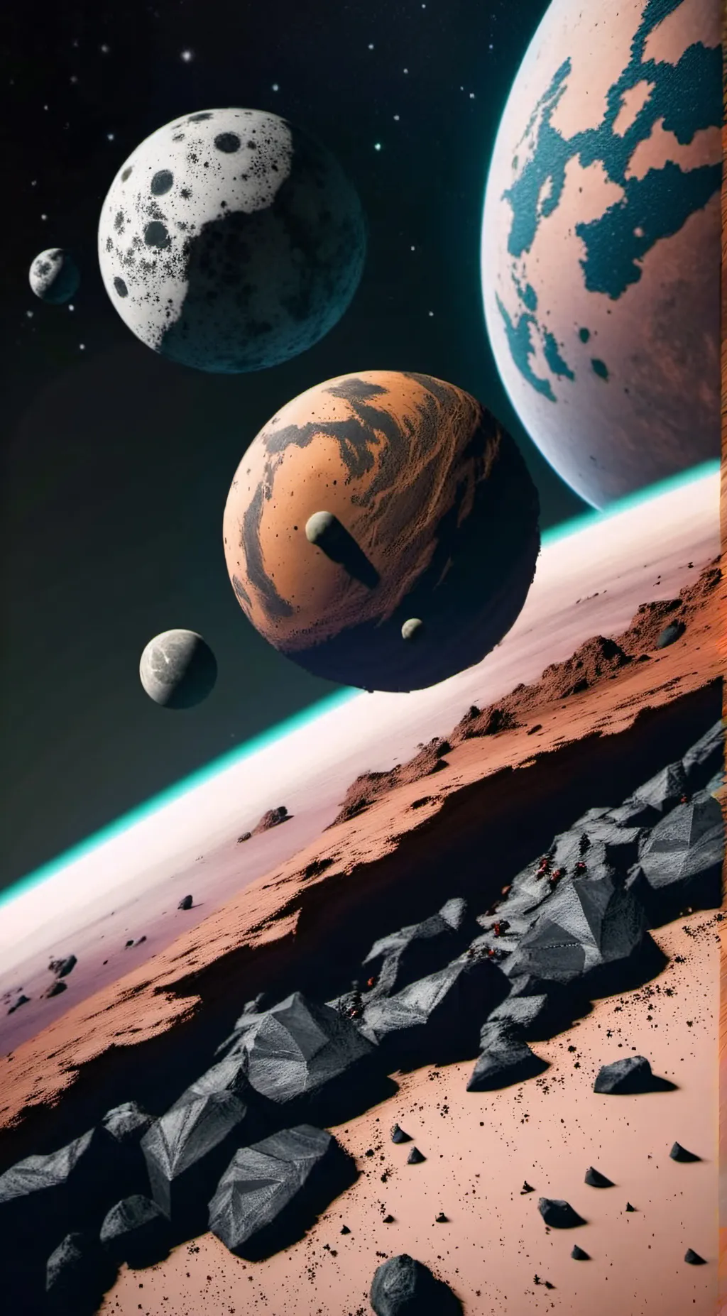 ai character: Mars' moons background