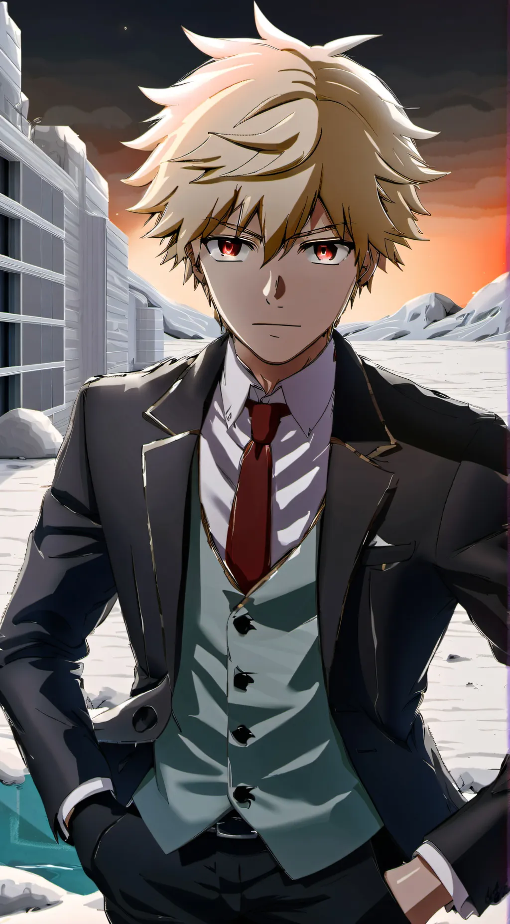 ai character: bakugo  background