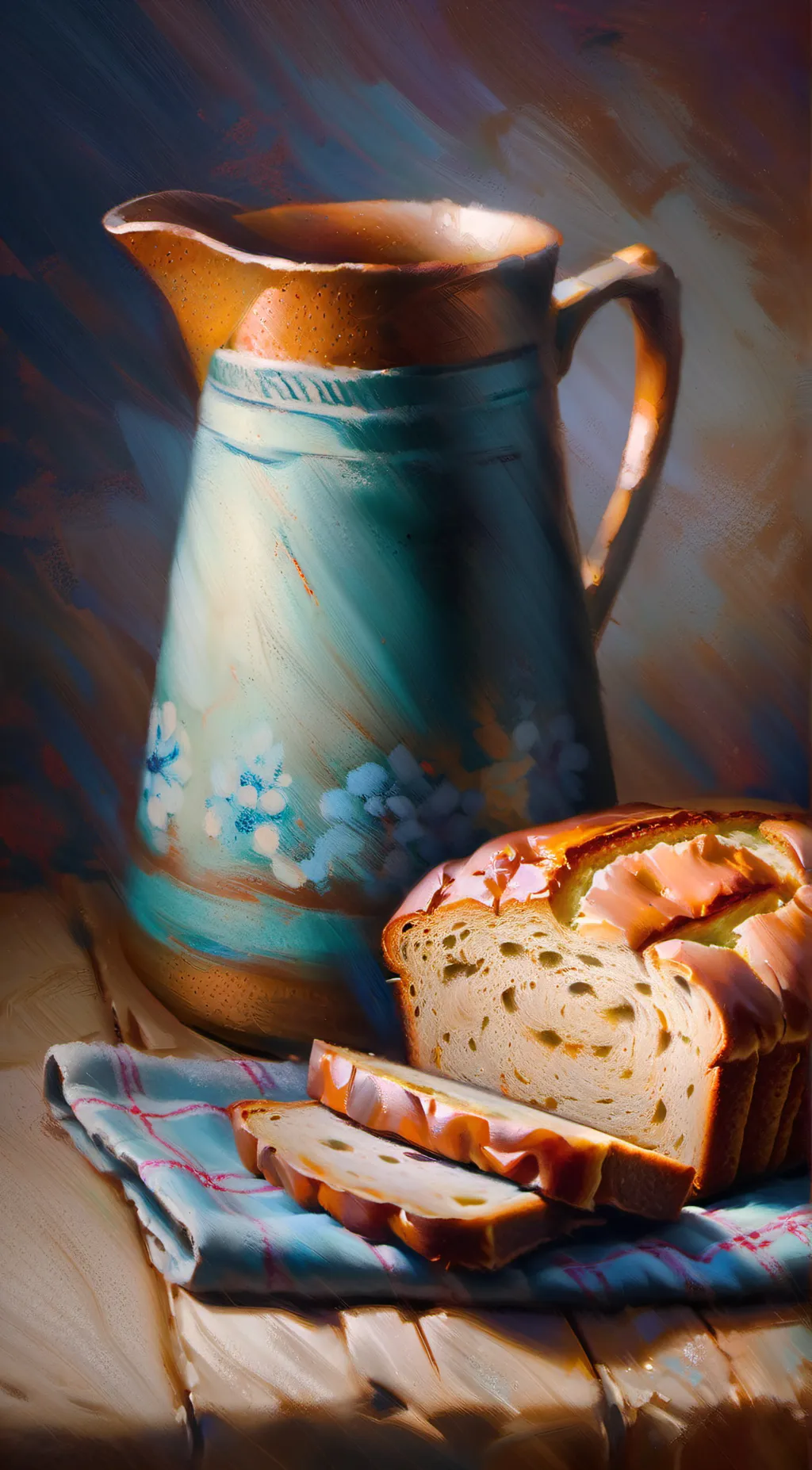 ai character: bread background