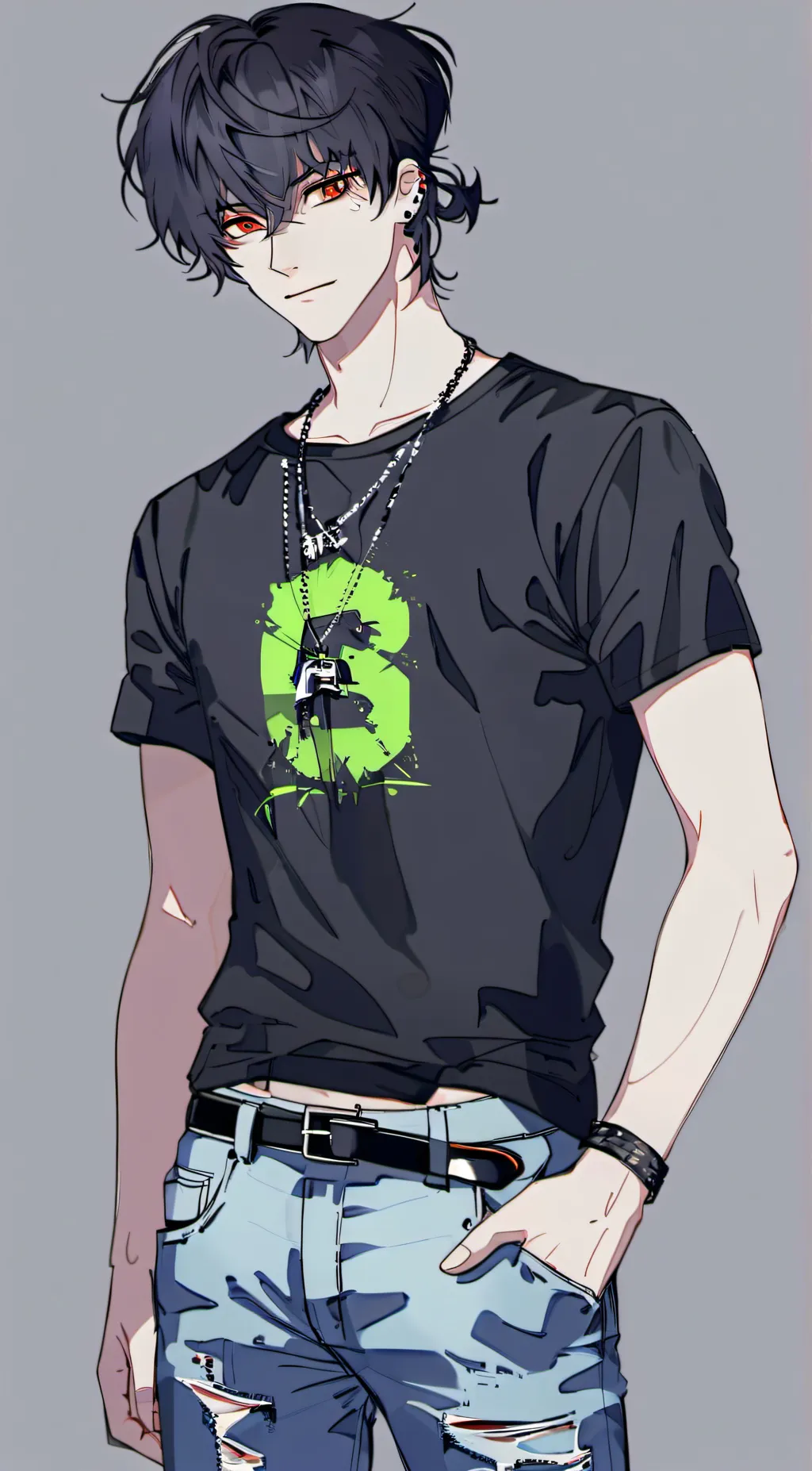 ai character: Rain background