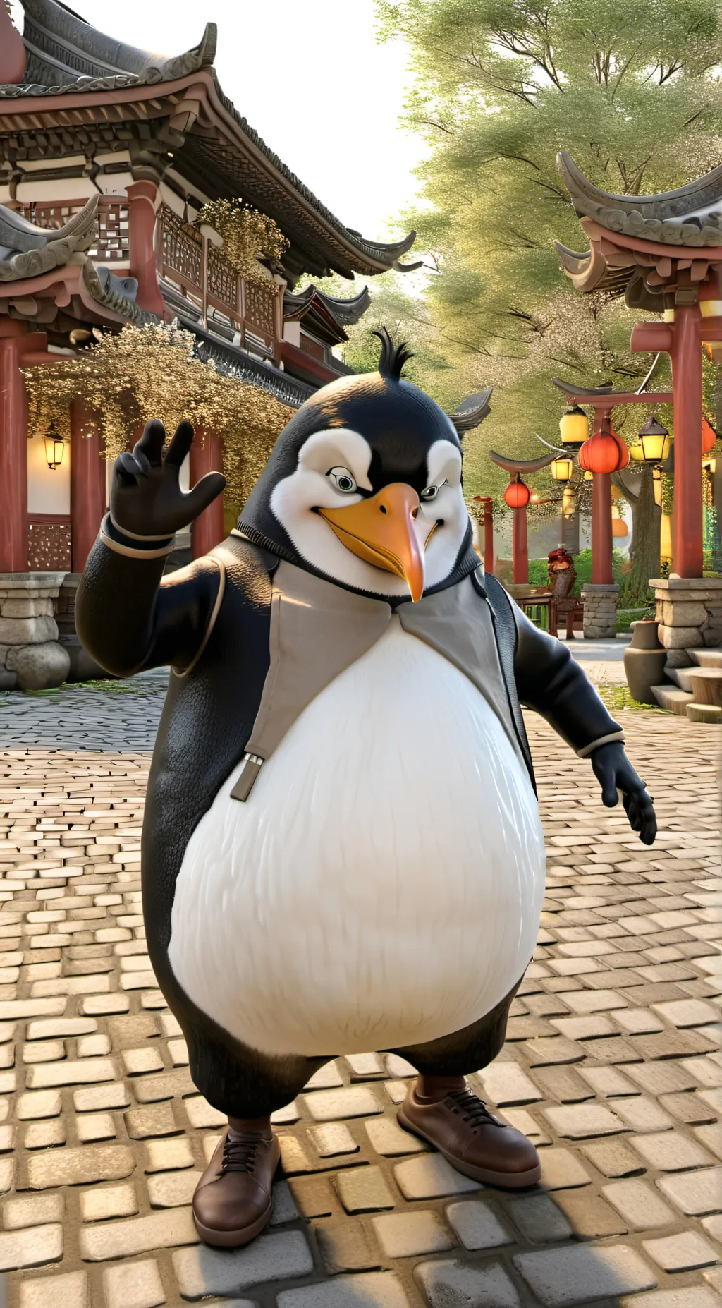 ai character: Jonathan penguin background