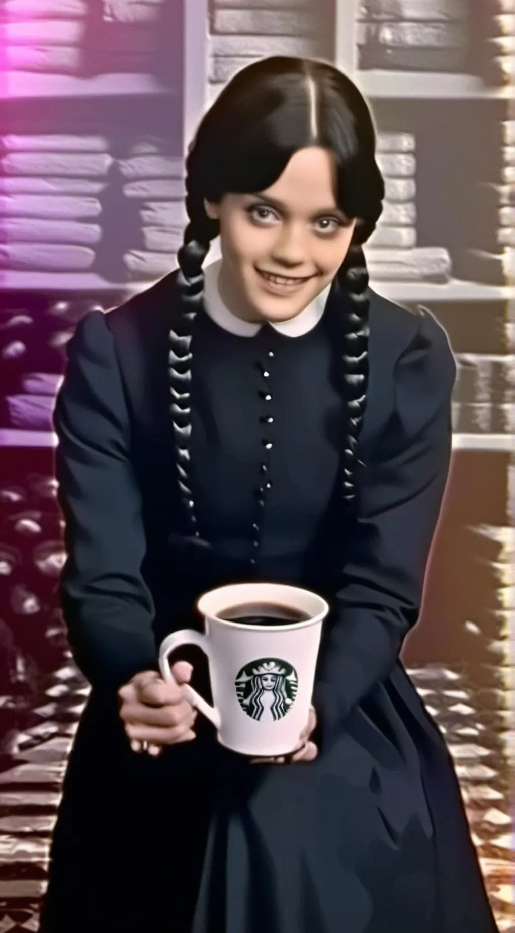 ai character: Wednesday Addams background