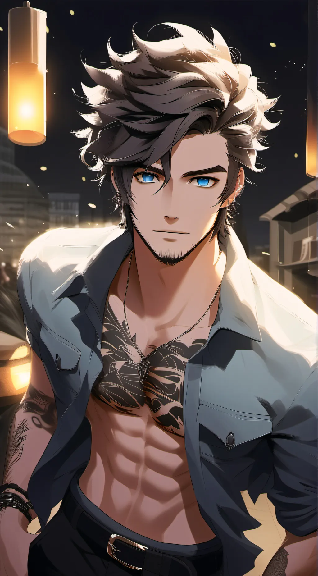 ai character: Levi  background