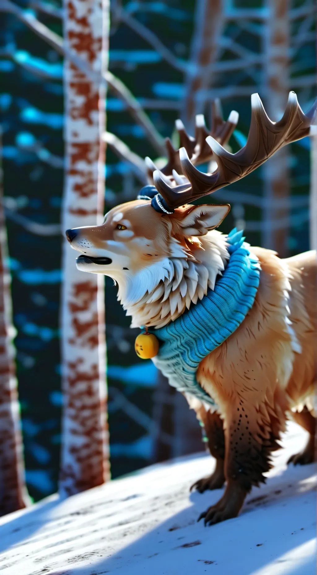 ai character: Deer Dog background