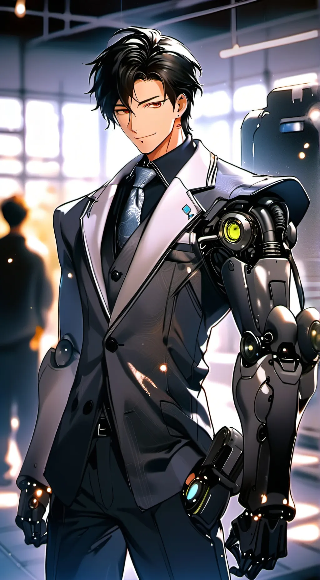 ai character: Cyborg-03675 or Ji background