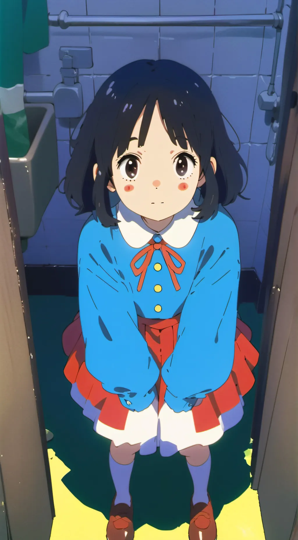 ai character: miss ribbon  background