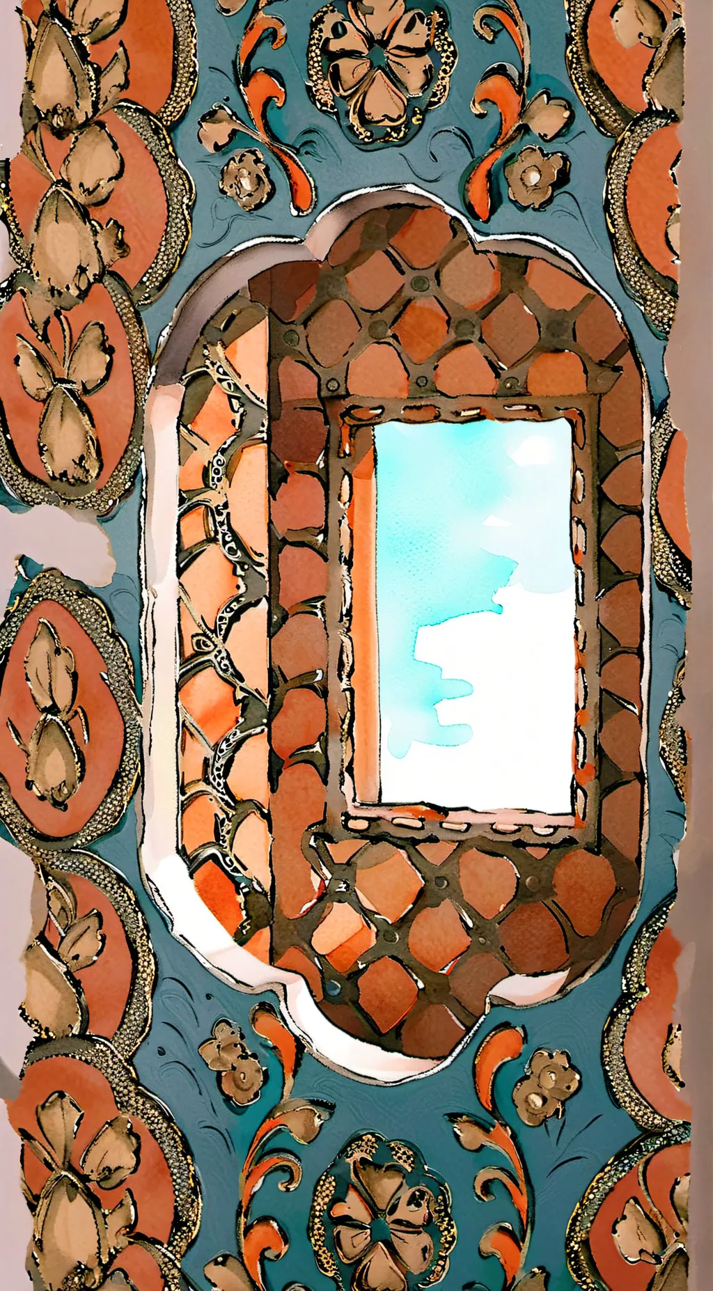 ai character: hole in the wall background