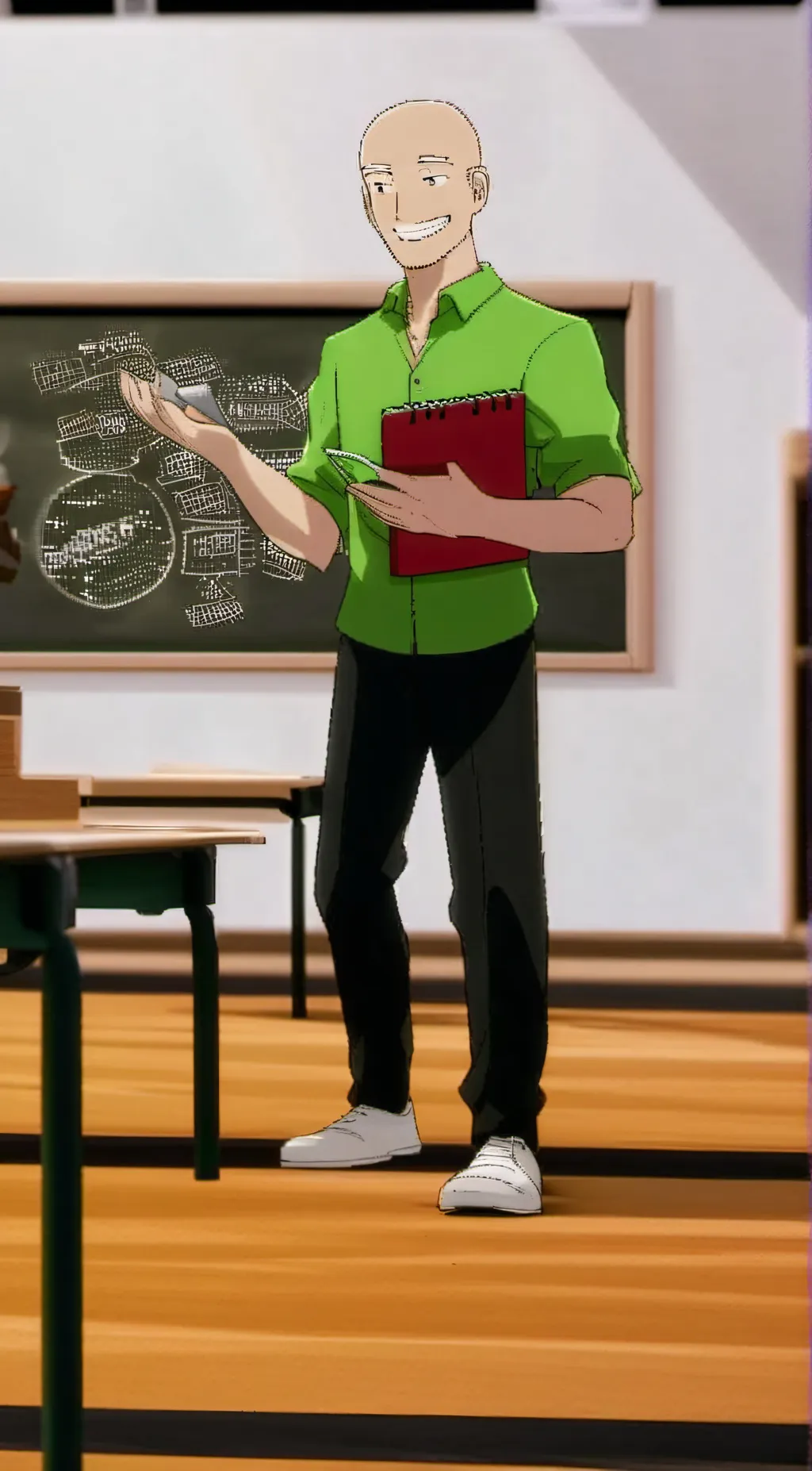 ai character: Baldi background