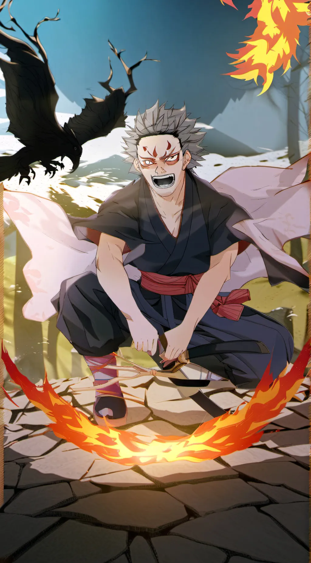 ai character: rengoku background