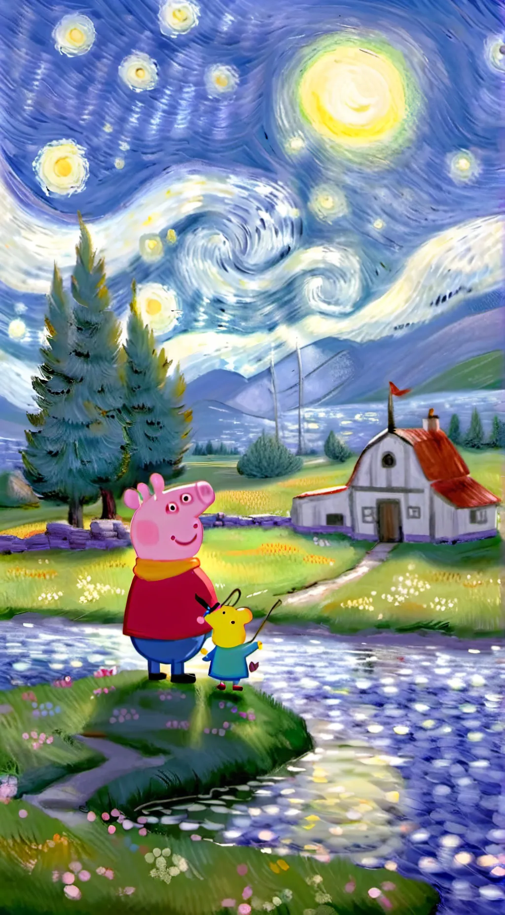 ai character: Peppa pig background