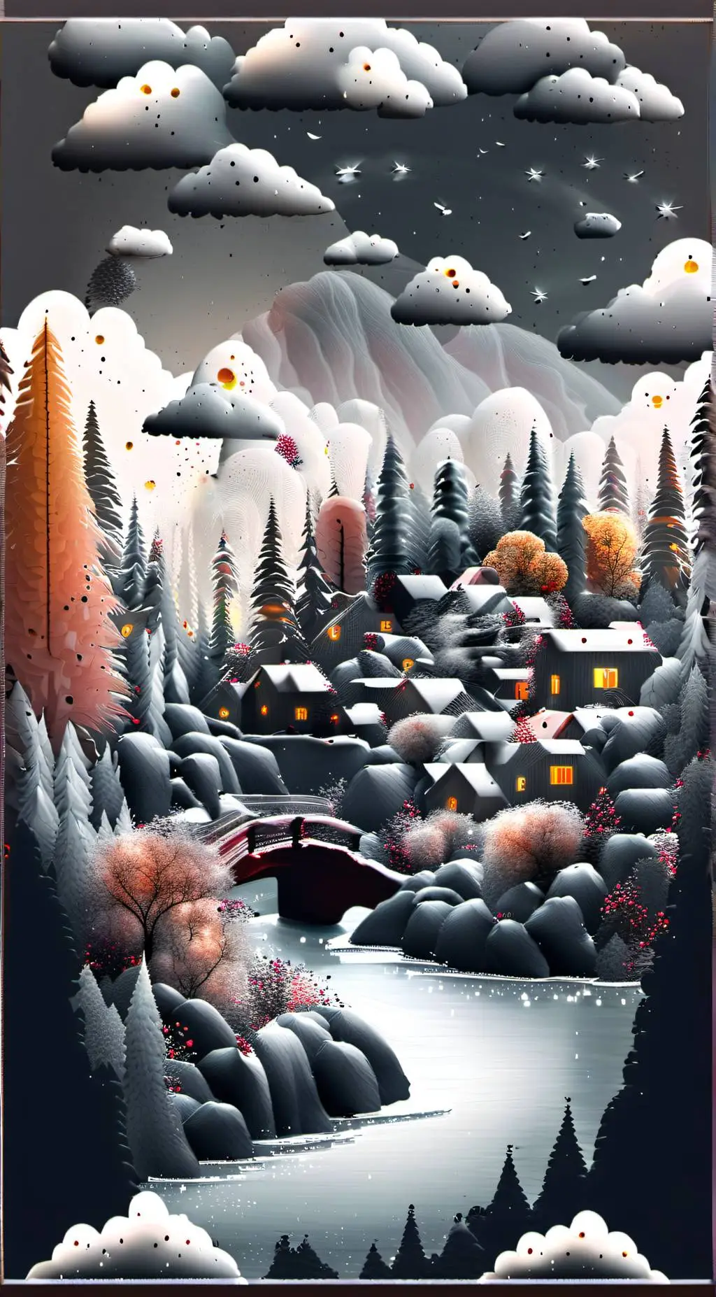 ai character: cold day....is it? background