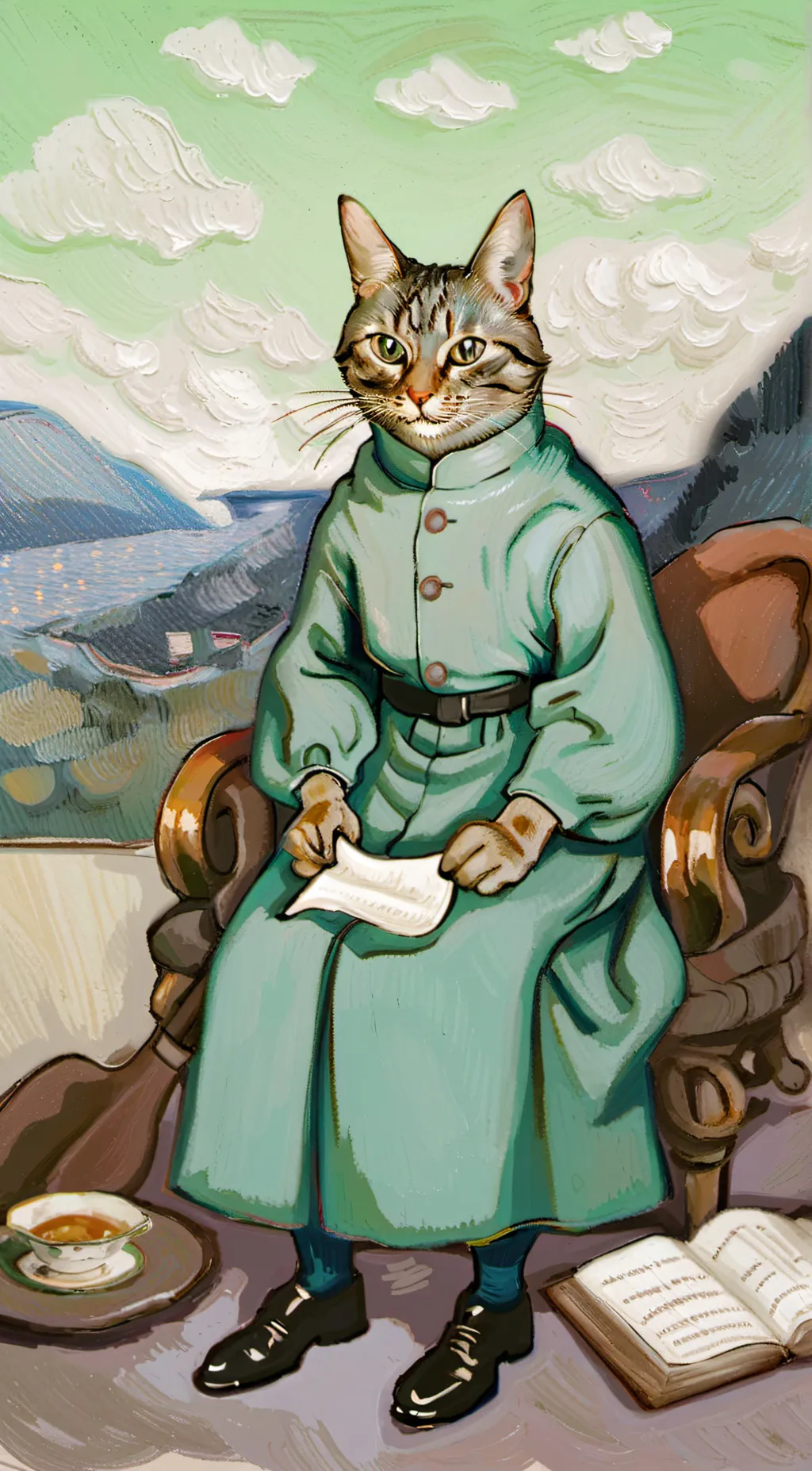 ai character: Fred background