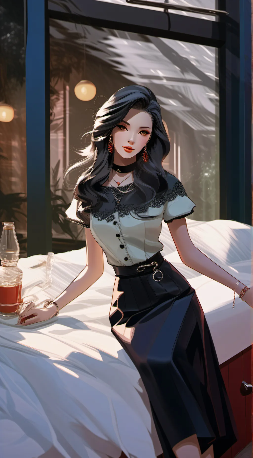 ai character: my girlfriend  background