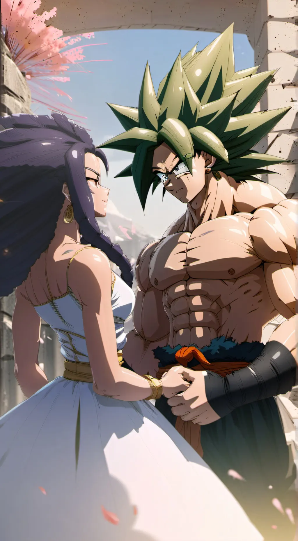 ai character: broly and cheelai background